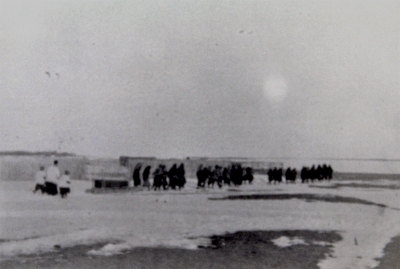 Funeral procession or burial
