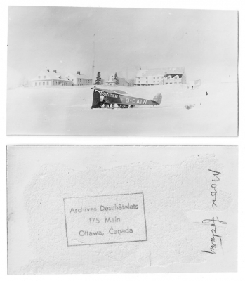 Aircraft on ice at Moose Factory