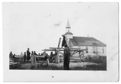 Church construction by missionaries and locals