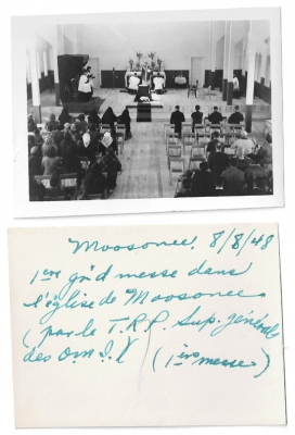 Catholic service in Moosonee in 1948