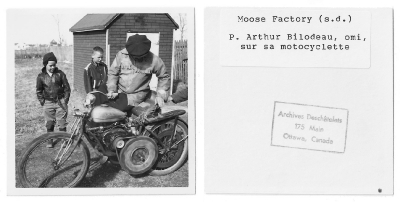 non-Cree person with motorcycle