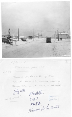Moosonee in the winter during the 1950s